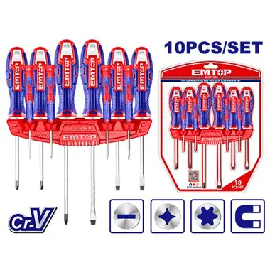 10 Pcs Screwdriver Set ESST1002 | EMTOP