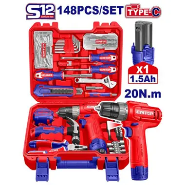 148 Pcs Tools Set | EMTOP EEDK14801