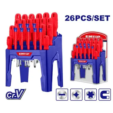26 Pcs Screwdriver Set | EMTOP ESST2601