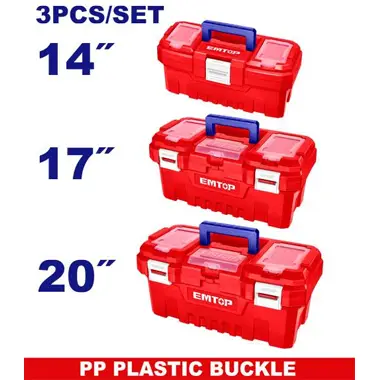 3 Pcs Plastic Tool Boxes Set | EMTOP EPBXK0301
