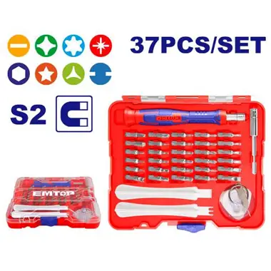 37 Pcs Precision Screwdriver Set | EMTOP EBST03702