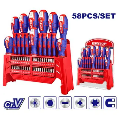 58 Pcs Screwdriver Set ESST5802 | EMTOP