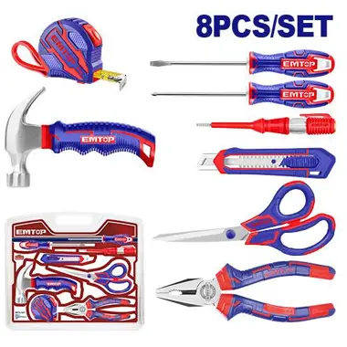 8 Pcs Handtools Set | EMTOP EHTS01081