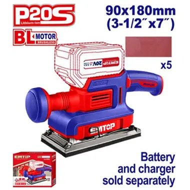 Cordless Finishing Sander | EMTOP ELFS2031