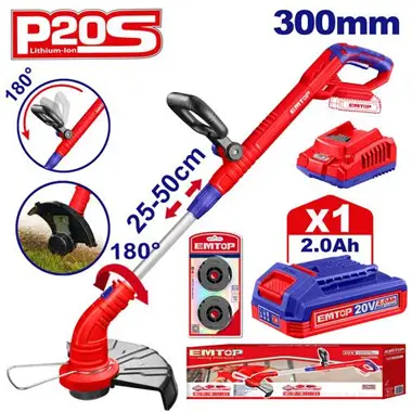 Cordless Grass Trimmer | EMTOP ELGT203011