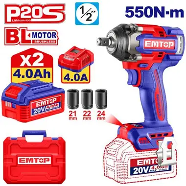 Cordless Impact Wrench | EMTOP ECIWL2055