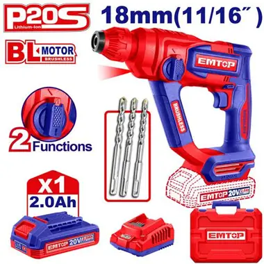 Cordless Rotary Hammer ELRH201881 | EMTOP